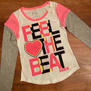 NWT Justice Dance Layered Shirt